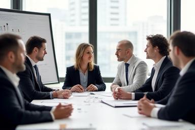 Business professionals in a meeting